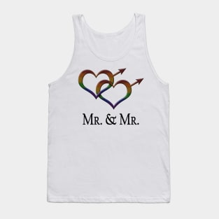 Mr. and Mr. Gay Pride Interlinking Male Gender Symbols Tank Top
